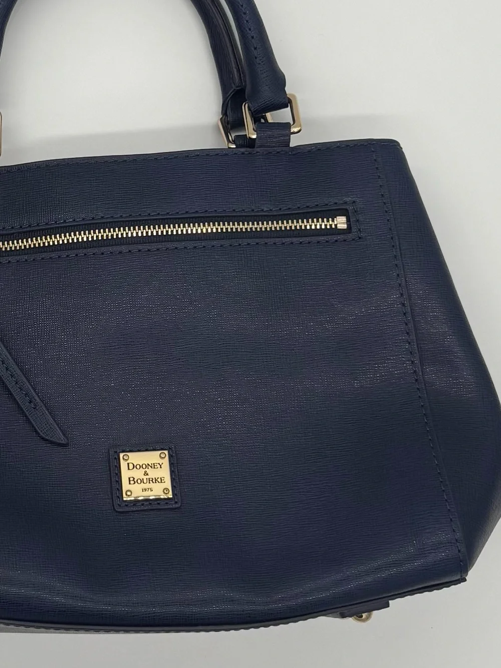 Dooney & Bourke Navy Leather Satchel with Wallet